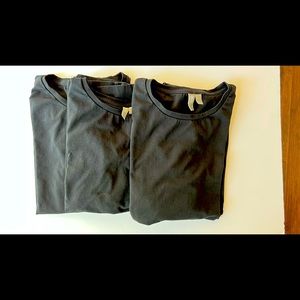 Lot of 3 ASOS Organic Cotton Stretch Long Sleeve T-Shirt Top Black UK 20~ US 16